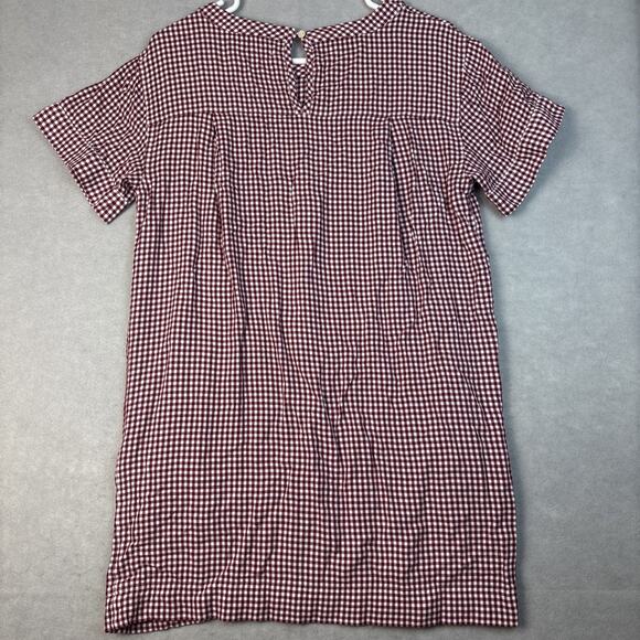 Madewell Filmscore Gingham Dress Women's M Red White Checkered Pockets Mini‎ - Picture 8 of 10